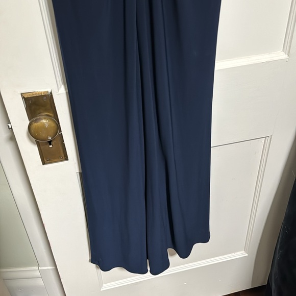 Adrianna Papell Women’s Jersey Tuxedo Gown - Navy, Size 6 - Picture 13 of 13